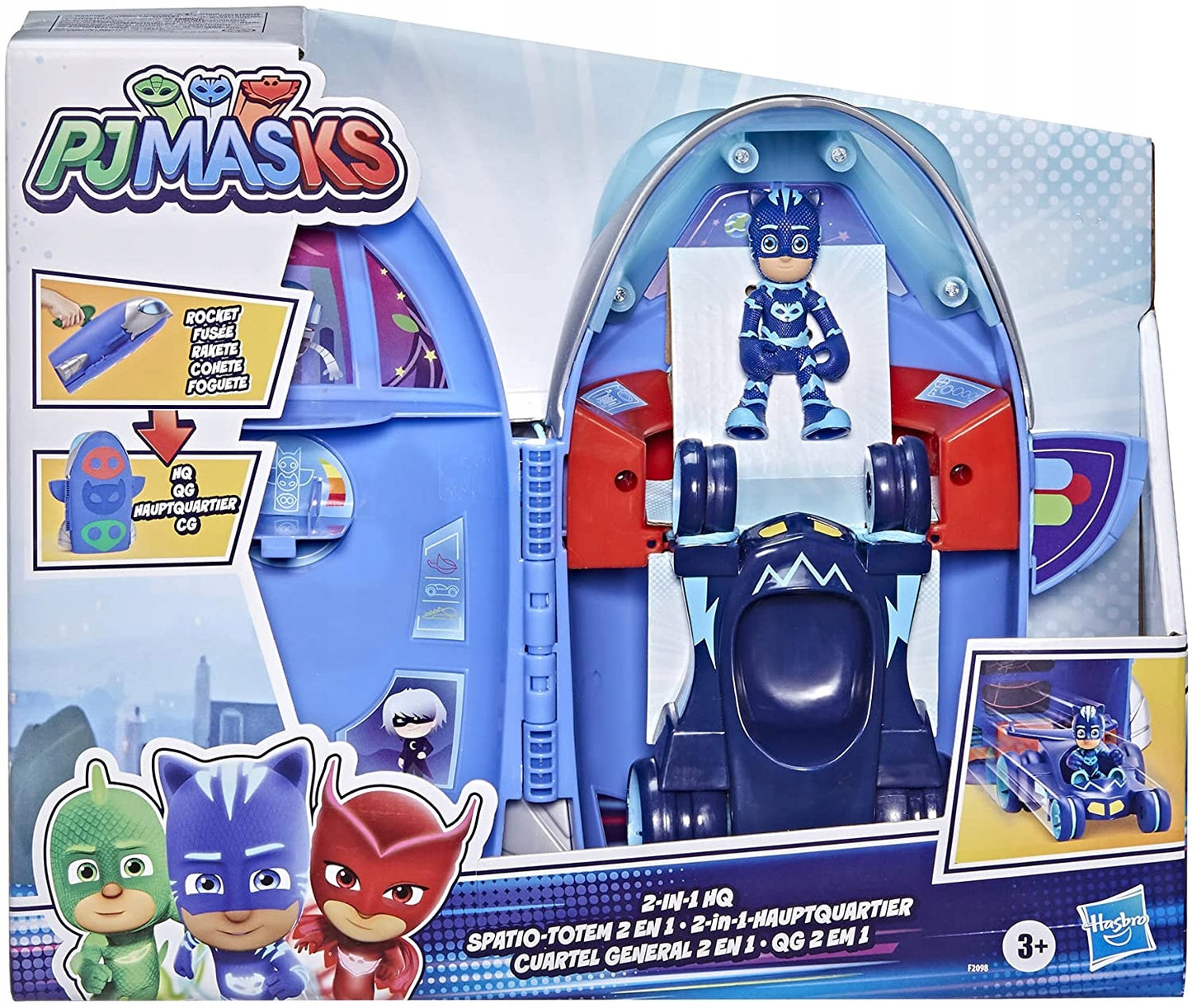 Hasbro PJ Masks Pidżamersi Baza Kotboy Pojazd 2w1