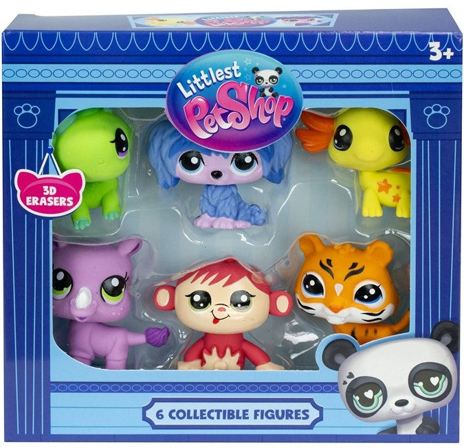 Zestaw figurek Hasbro Littlets Pet Shop 3D Erasers Zwierzątka 6pak