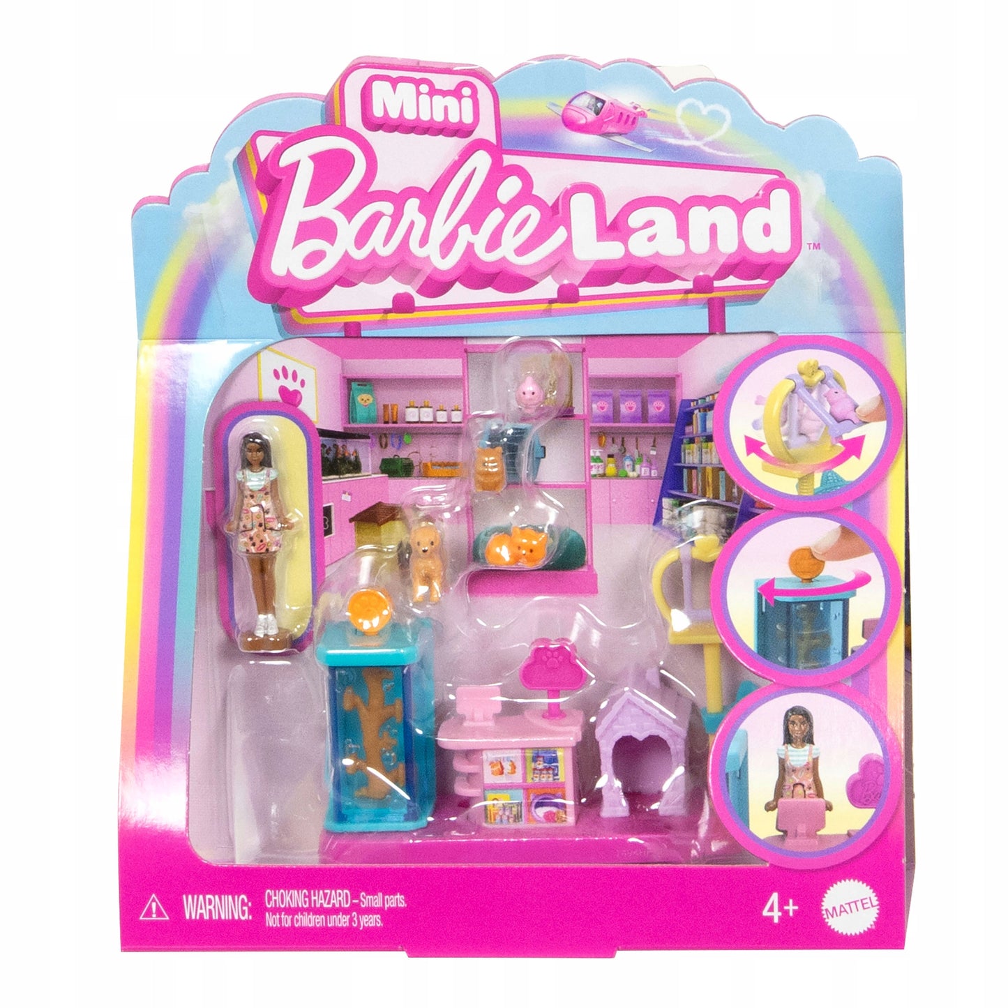 Zestaw Mattel Barbie Barbieland Mini Sklep zoologiczny +lalka