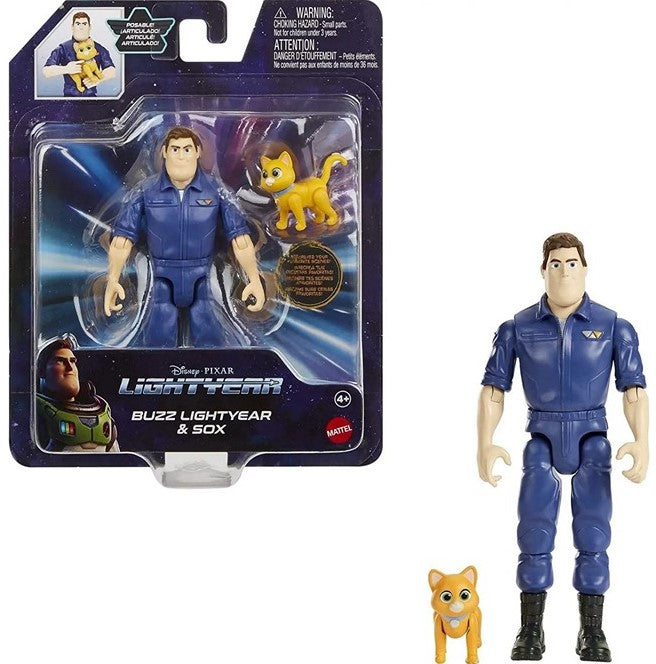 MATTEL Lightyear Figurka Buzz Astral i Sox 12cm