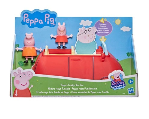 Świnka Peppa rodzinne czerwone auto z dźwiękiem figurka Peppy Hasbro