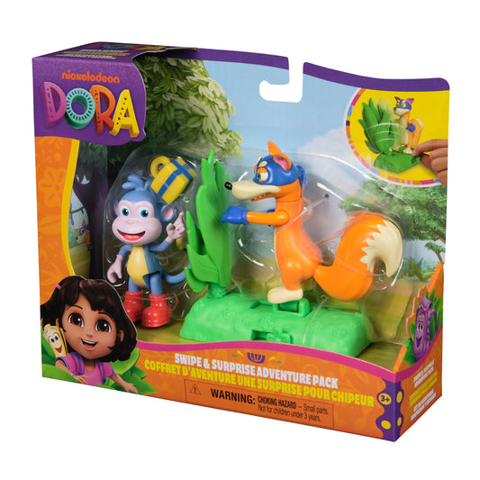 Zestaw figurek Dora Swipe & Surprise Adventure Butek i Rabuś