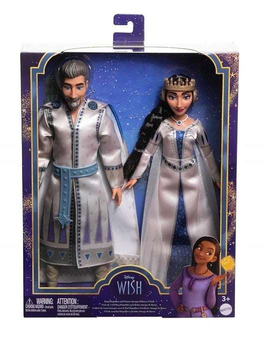 Zestaw dwóch lalek Disney Wish Król Magnifico i Królowa Amaya 30cm 2pak