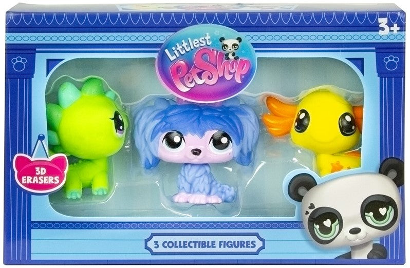 Zestaw figurek Hasbro Littlets Pet Shop 3D Erasers Zwierzątka 3pak