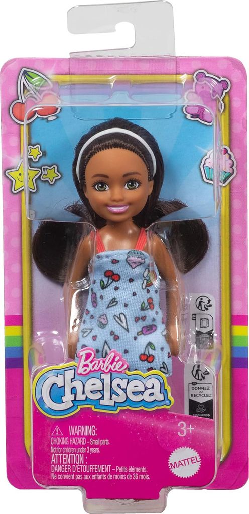 Lalka Mattel Barbie Chelsea Small Girl Brown Hair 13cm