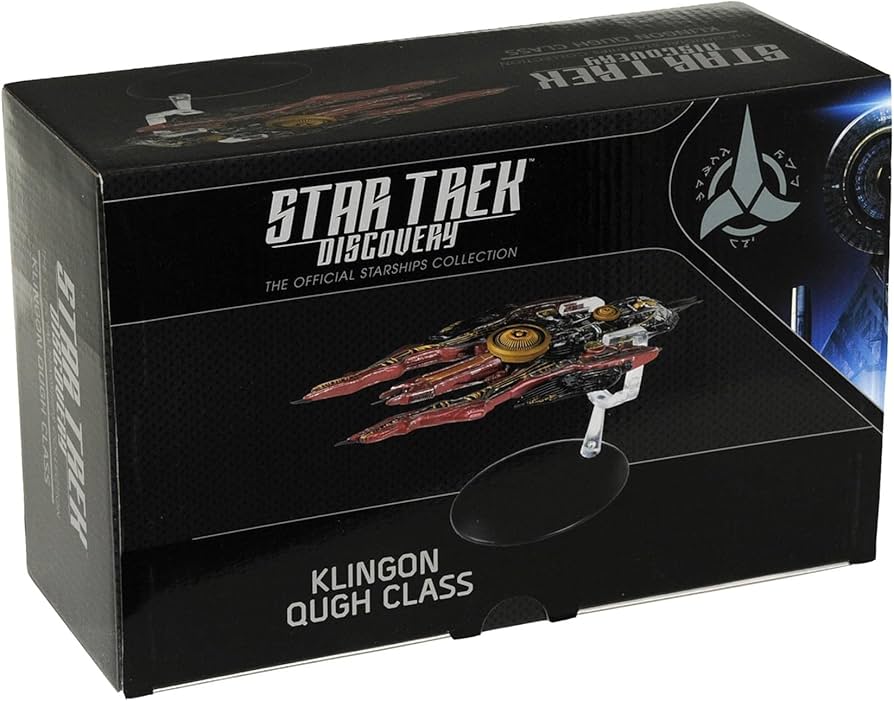 Model kolekcjonerski statku Eaglemoss Star Trek Discovery Klingon Qugh Class 22cm